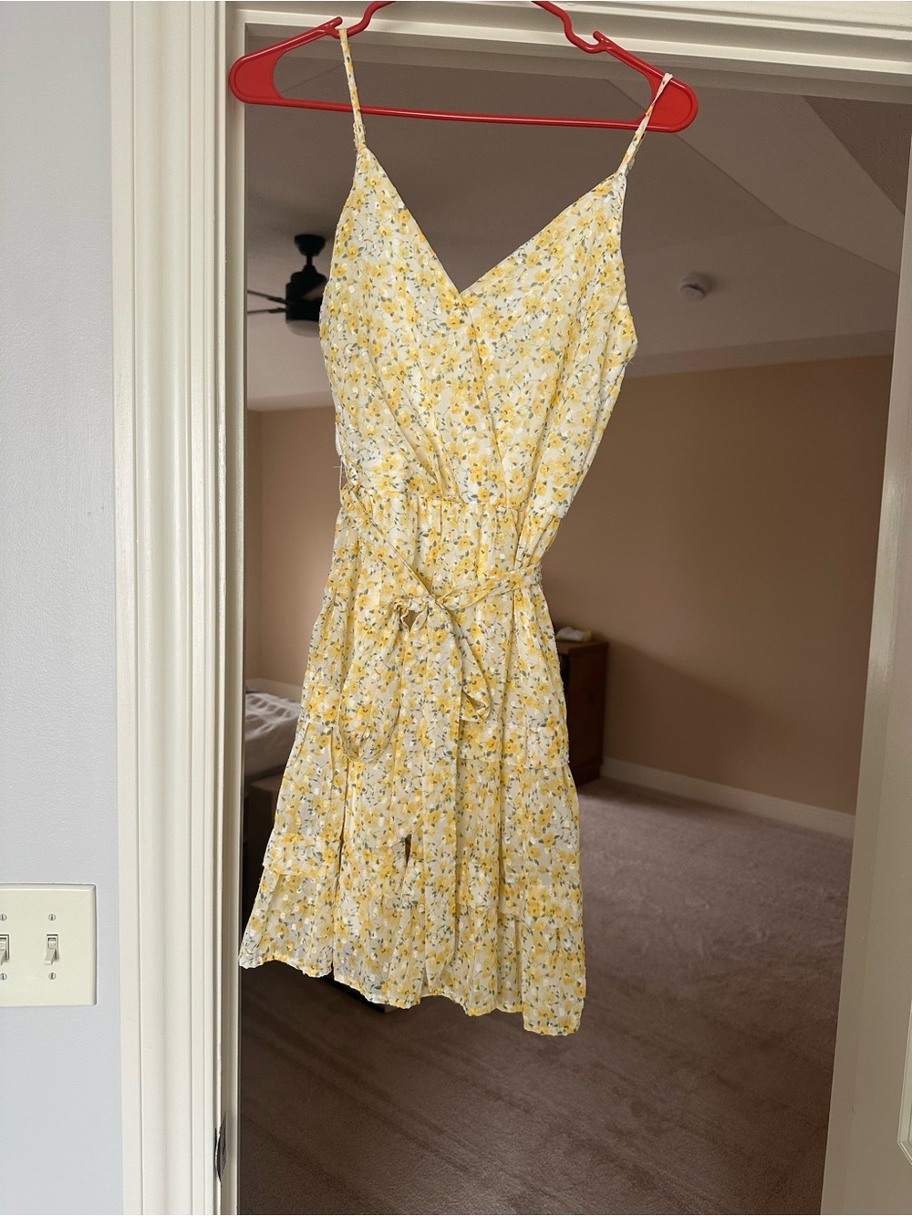 Butter yellow mini flow-y sun dress